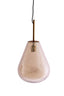 Hanging lamp 33x43 cm LEONA antique bronze+glass amber