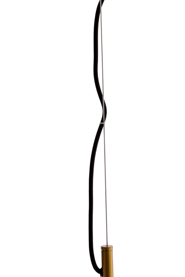 Hanging lamp 33x43 cm LEONA antique bronze+glass amber