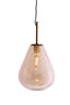 Hanging lamp 33x43 cm LEONA antique bronze+glass amber