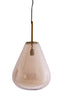 Hanging lamp 40x50 cm LEONA antique bronze+glass amber