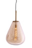 Hanging lamp 40x50 cm LEONA antique bronze+glass amber