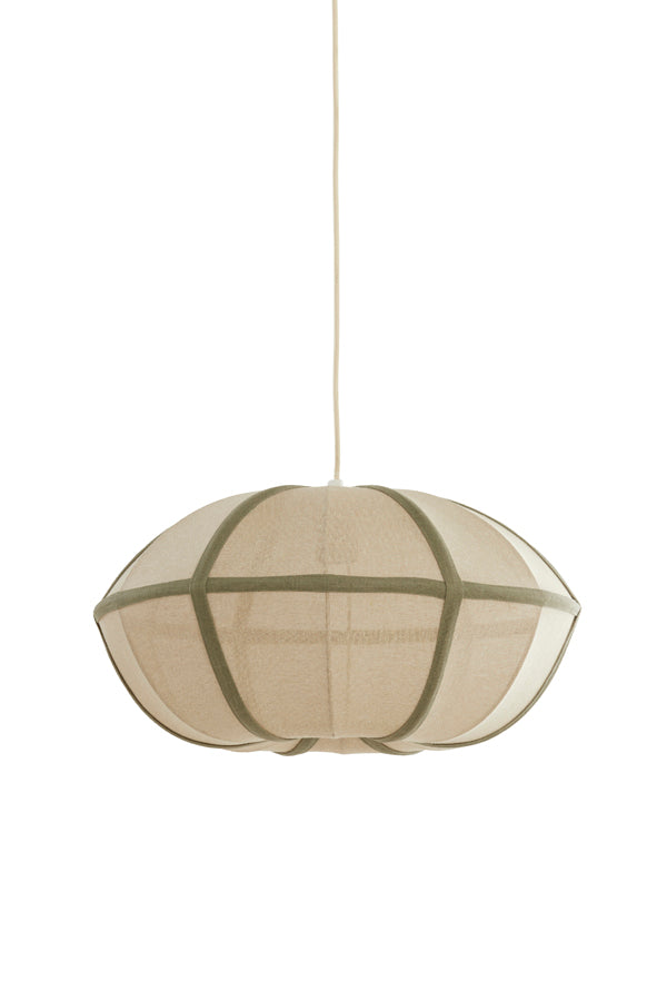 Hanging lamp 49x25 cm MIRELYS natural+olive green