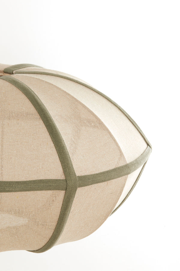 Hanging lamp 49x25 cm MIRELYS natural+olive green