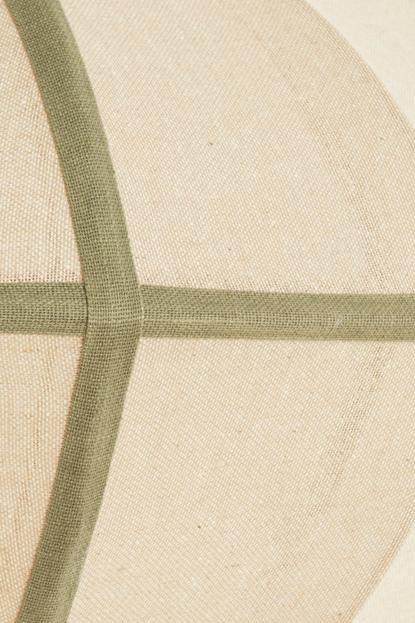 Hanging lamp 49x25 cm MIRELYS natural+olive green