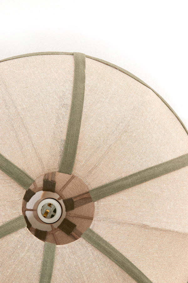 Hanging lamp 49x25 cm MIRELYS natural+olive green