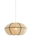 Hanging lamp 49x25 cm MIRELYS natural+olive green