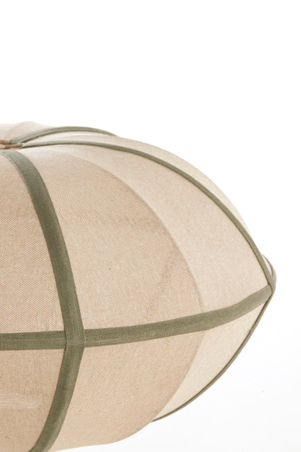 Hanging lamp 61x30 cm MIRELYS natural+olive green