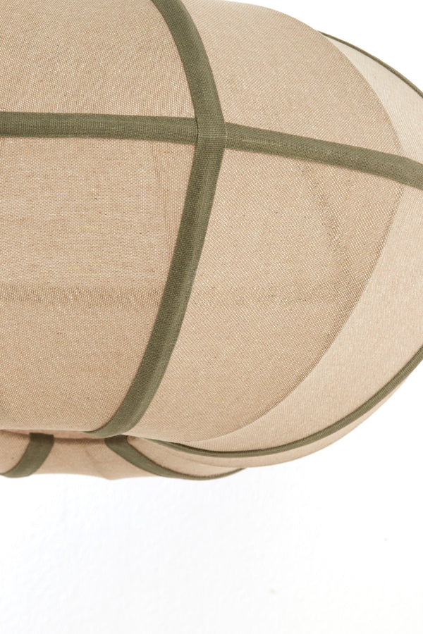 Hanging lamp 61x30 cm MIRELYS natural+olive green