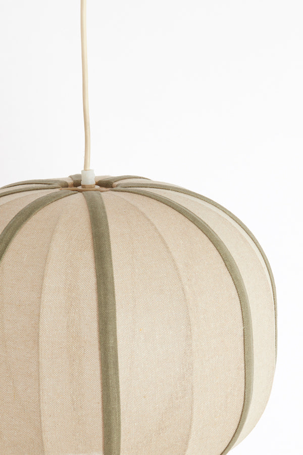 Hanging lamp 40x30 cm ESMIRIA natural+olive green