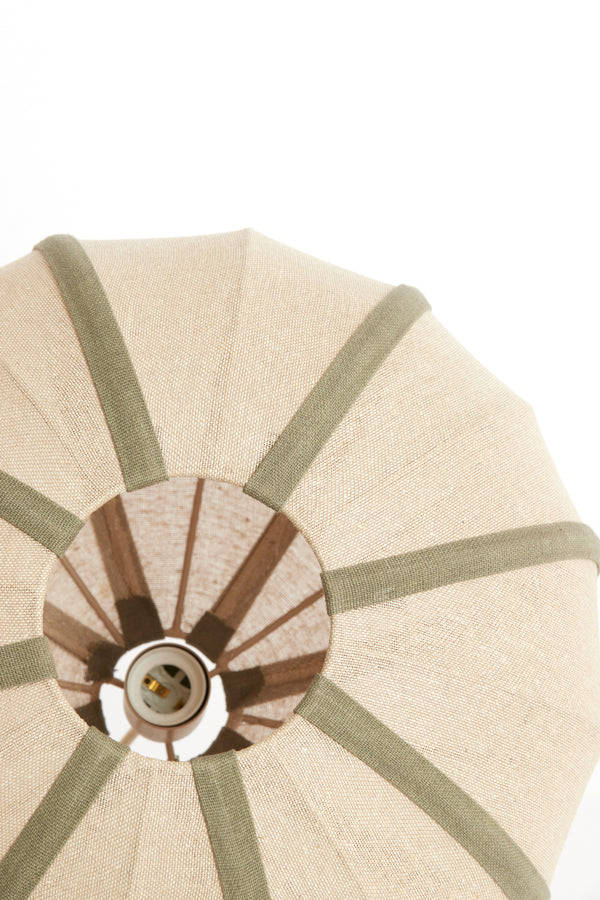 Hanging lamp 40x30 cm ESMIRIA natural+olive green