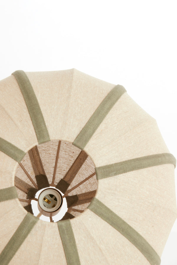 Hanging lamp 40x30 cm ESMIRIA natural+olive green