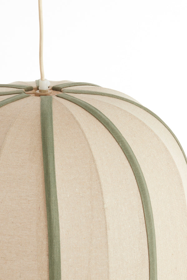Hanging lamp 51x48 cm ESMIRIA natural+olive green