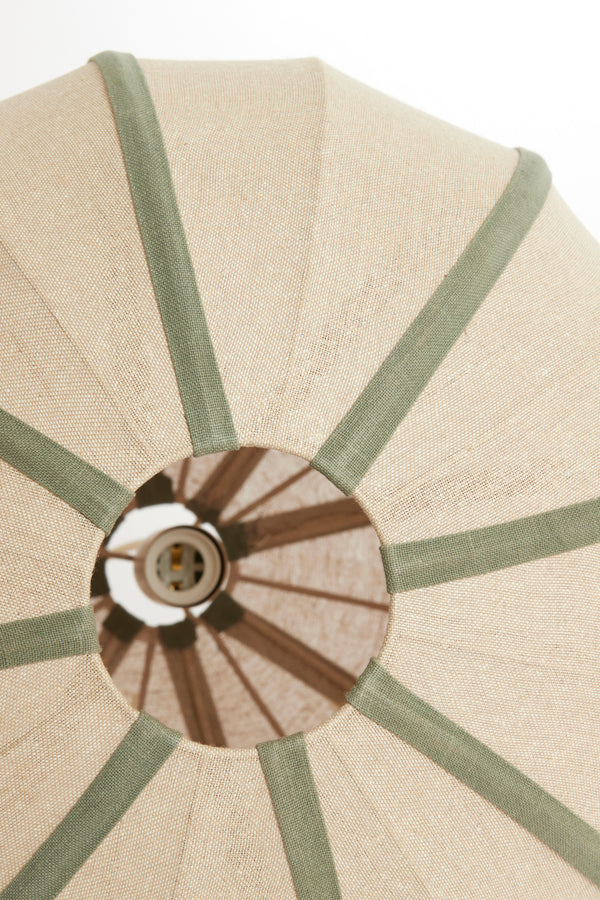 Hanging lamp 51x48 cm ESMIRIA natural+olive green