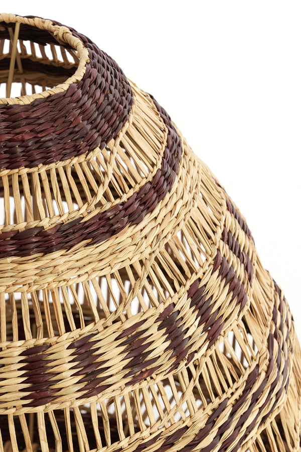 Hanging lamp 47x46 cm SOLUNA seagrass natural+brown