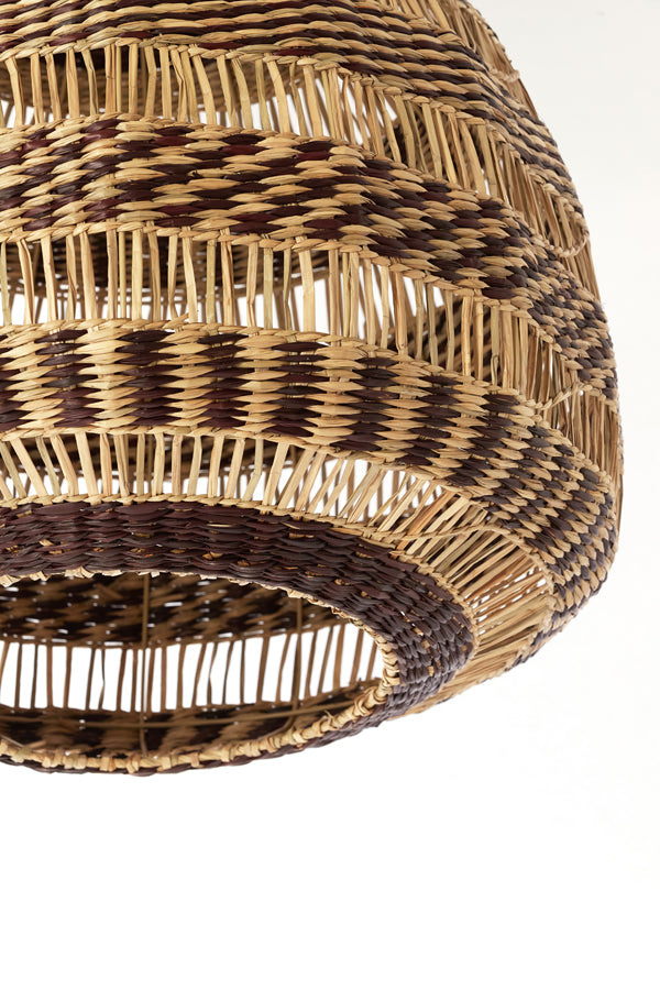 Hanging lamp 47x46 cm SOLUNA seagrass natural+brown