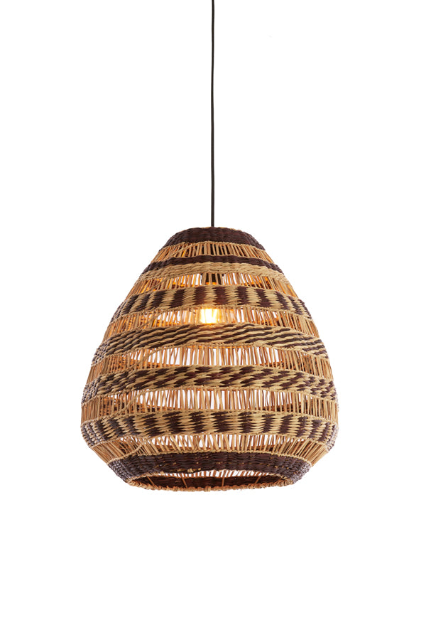Hanging lamp 47x46 cm SOLUNA seagrass natural+brown