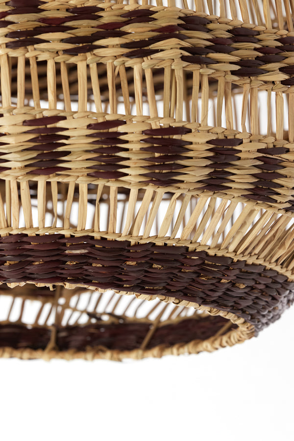 Hanging lamp 56x55 cm SOLUNA seagrass natural+brown