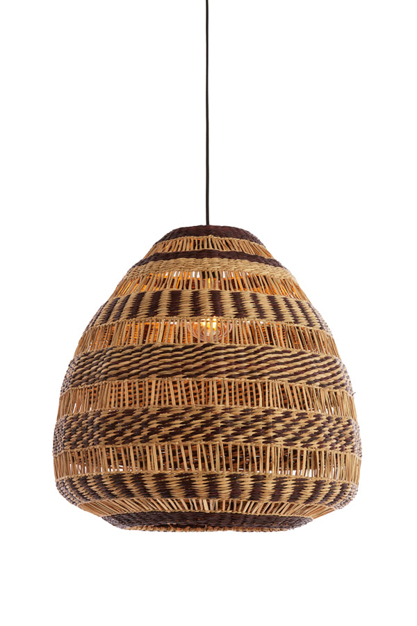 Hanging lamp 56x55 cm SOLUNA seagrass natural+brown