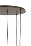 Hanging lamp 5L 76x140 cm HUXI wood prnt d brwn+linen nat.