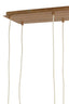 Hanging lamp 10L 138x49x180 cm HUXI wood prnt nat+linn cream