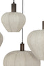 Hanging lamp 10L 138x49x180 cm HUXI wood prnt d brwn+linen n