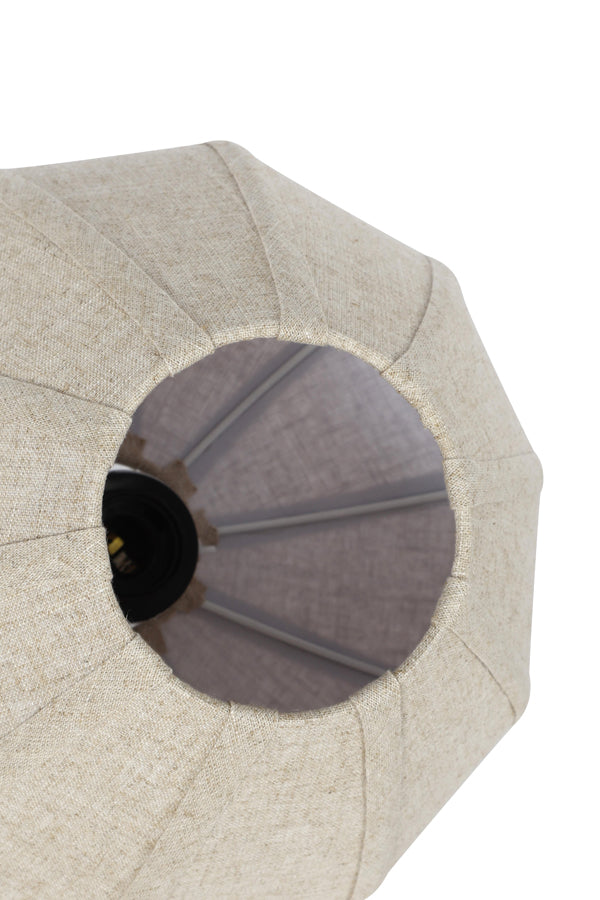 Hanging lamp 10L 138x49x180 cm HUXI wood prnt d brwn+linen n