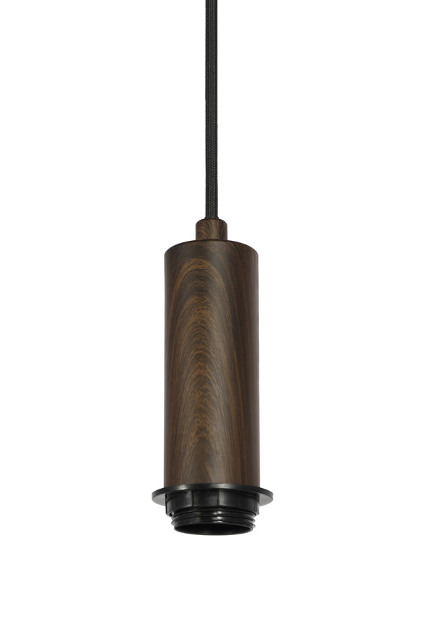 Hanging lamp 10L 138x49x180 cm HUXI wood prnt d brwn+linen n