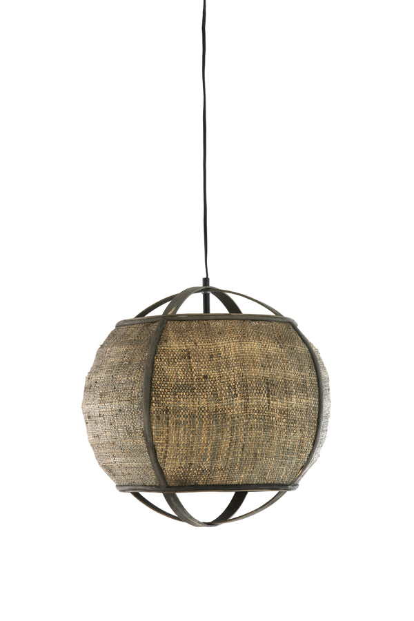 Hanging lamp 41x39 cm BOZONA rattan brown-grey