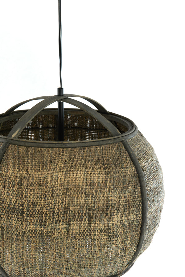 Hanging lamp 41x39 cm BOZONA rattan brown-grey