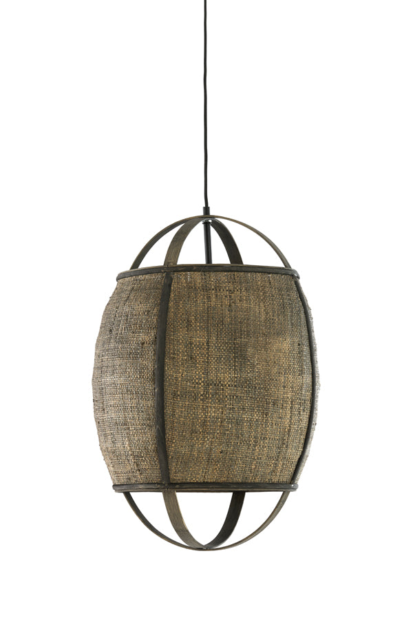 Hanging lamp 38,5x55 cm BOZONA rattan brown-grey