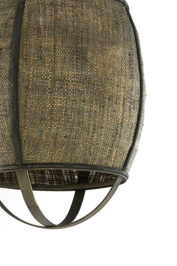 Hanging lamp 38,5x55 cm BOZONA rattan brown-grey