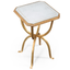 Octagonal Side Table in Églomisé and Gilded Iron