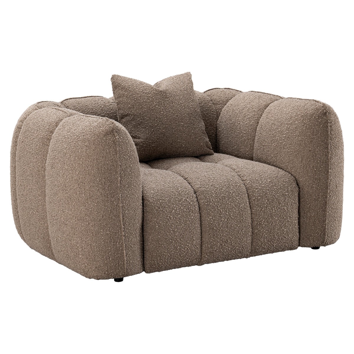 Lounge chair Hogan mocca chunky fire retardant