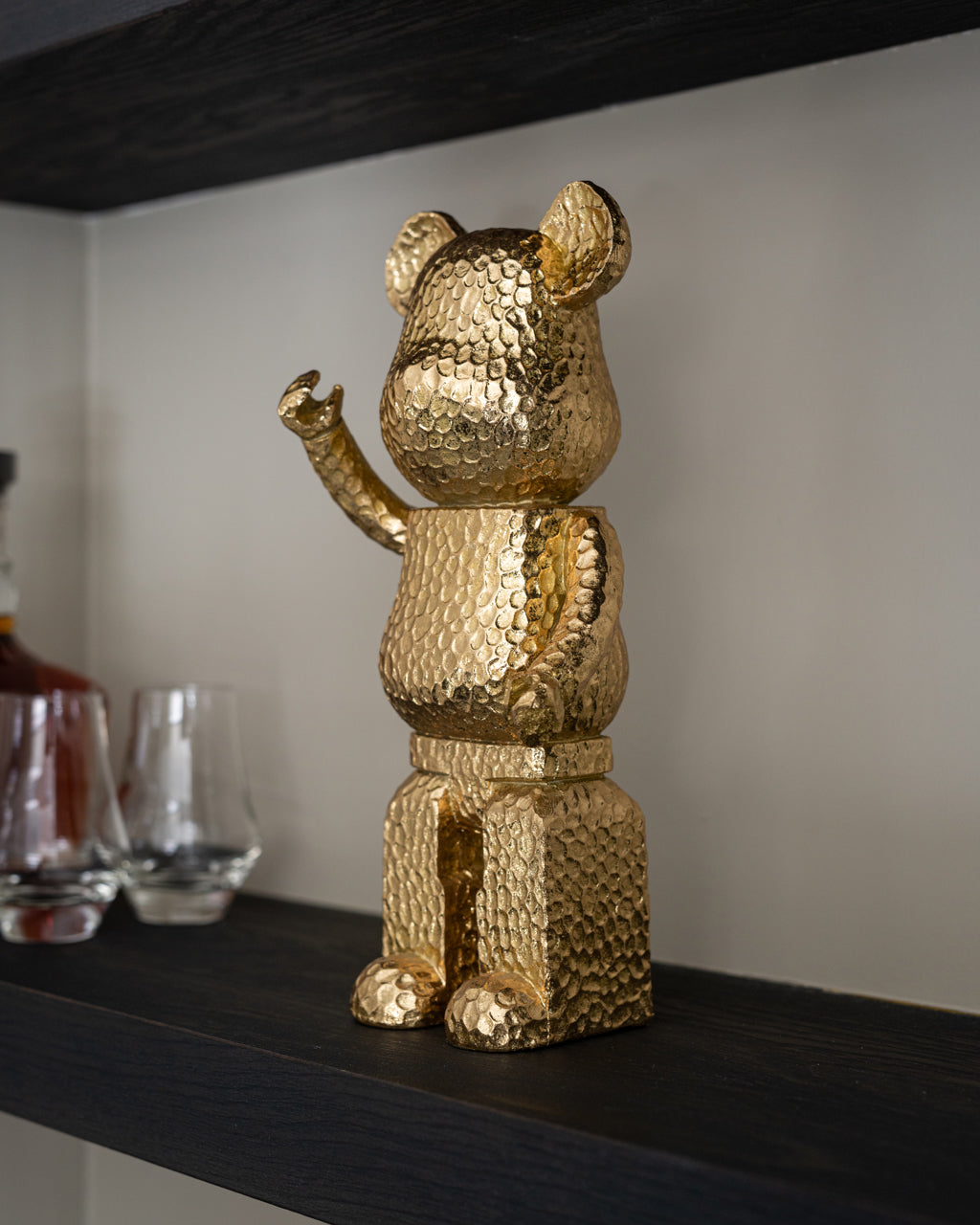 Decorative object Bear gold standing