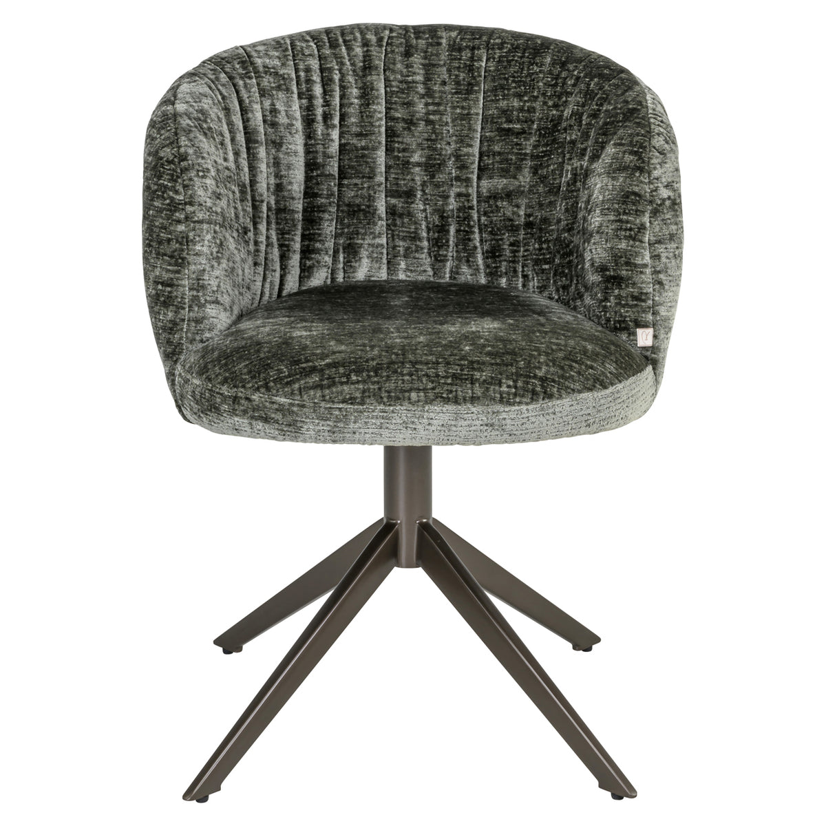 Dining chair Cassi sage chenille swivel