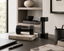 Zoro Set of Two Decorative Black and White Marble Dumbbells