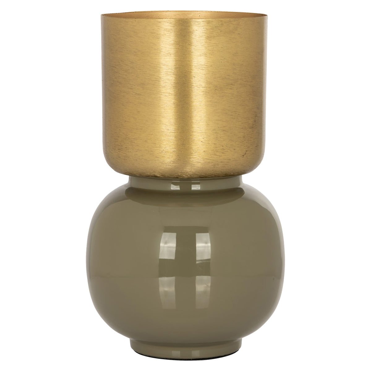 Vase Clover brushed gold