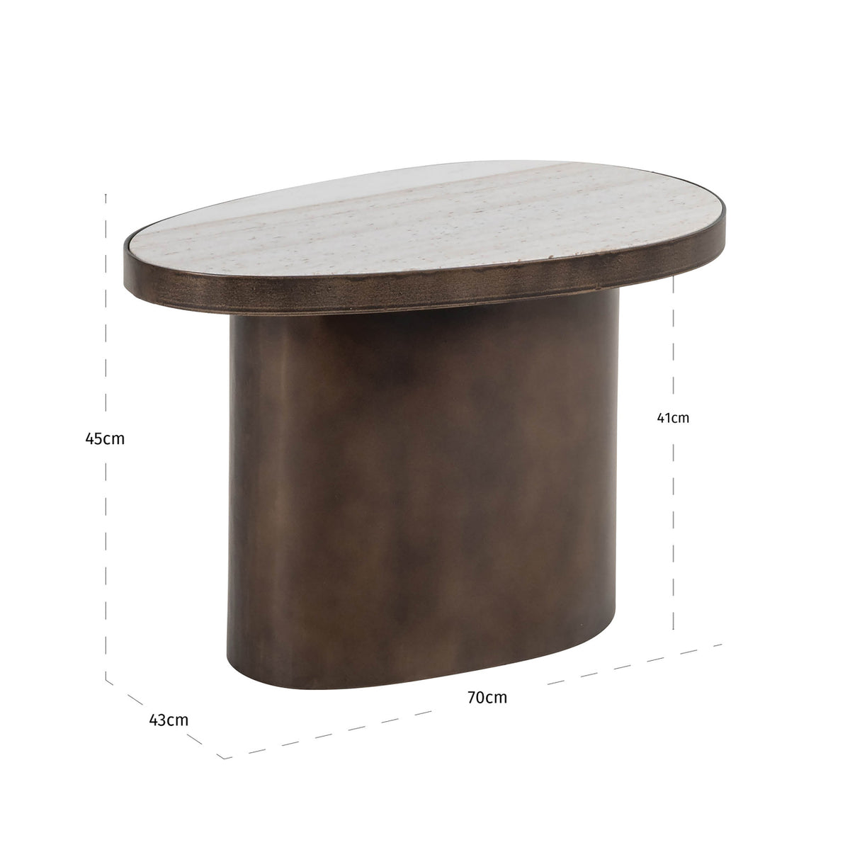 End table Biloxi brown