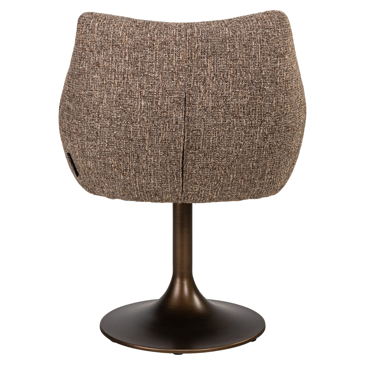 Dining chair Aldo brown tweed swivel