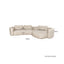 Sofa Angusto natural softweave lounge right