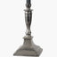 Canterbury Antique Silver Metal Table Lamp Base with Izara 35cm Red Ikat Patterned Mushroom Pleat Tapered Lampshade