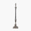 Canterbury Antique Silver Metal Table Lamp Base with Izara 35cm Racing Green Ikat Patterned Mushroom Pleat Tapered Lampshade