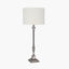 Canterbury Antique Silver Metal Table Lamp - Base Only