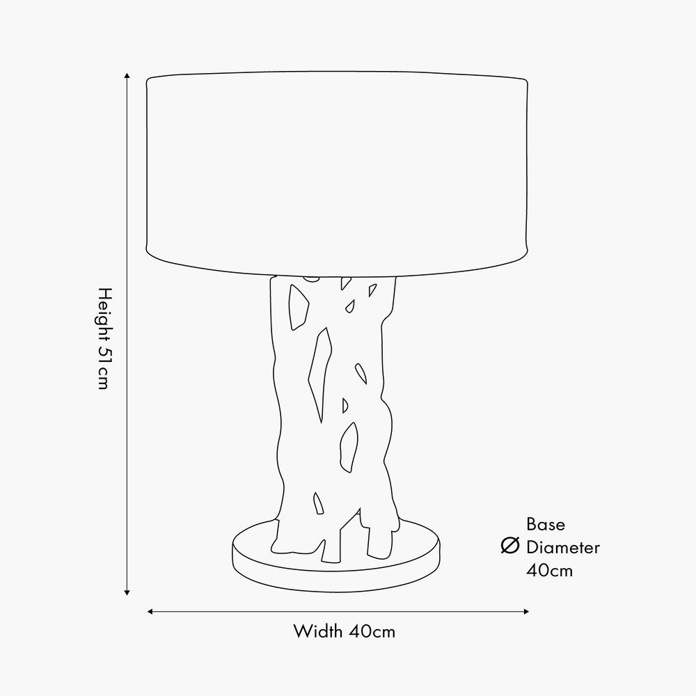 Derna Driftwood and Natural Jute Table Lamp