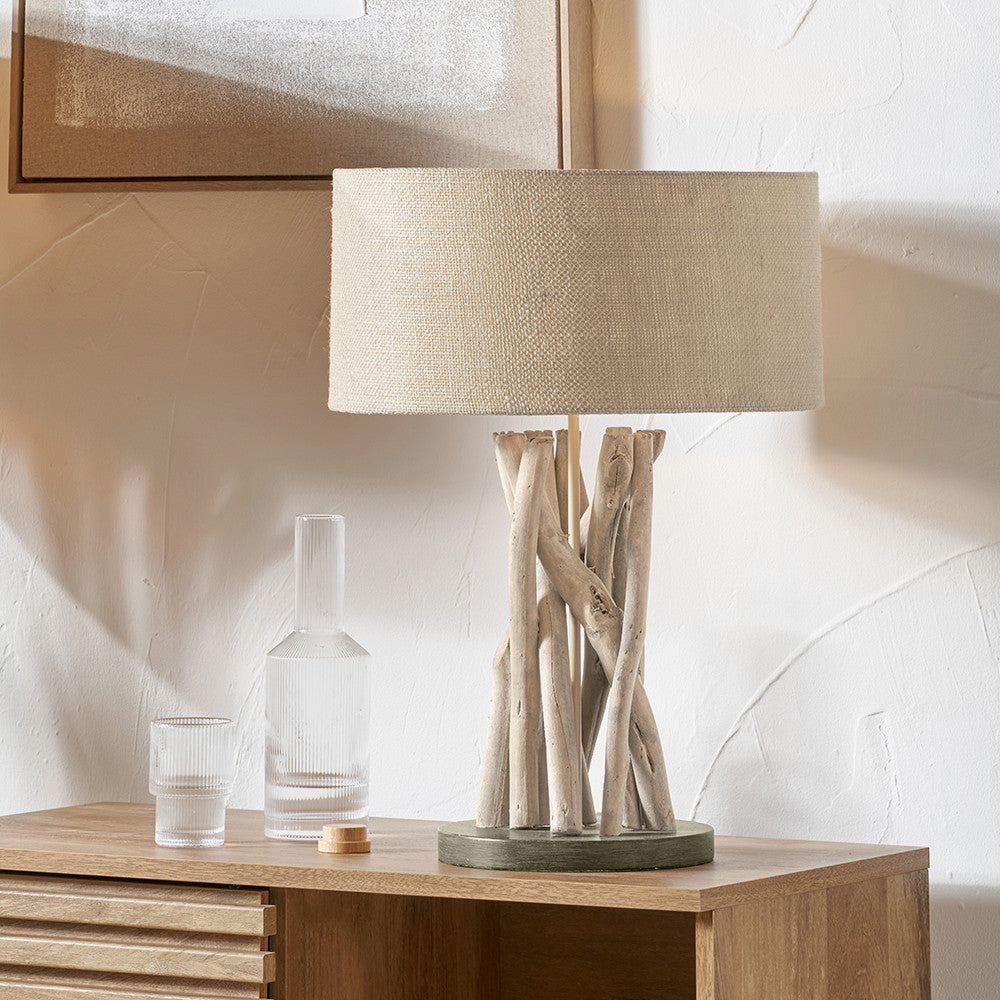 Derna Driftwood and Natural Jute Table Lamp