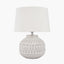 Anneli Warm White Aztec Texture Ceramic Table Lamp