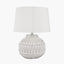 Anneli Warm White Aztec Texture Ceramic Table Lamp