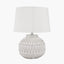 Anneli Warm White Aztec Texture Ceramic Table Lamp