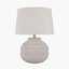 Anneli Warm White Aztec Texture Ceramic Table Lamp