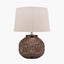 Anneli Bronze Aztec Texture Ceramic Table Lamp